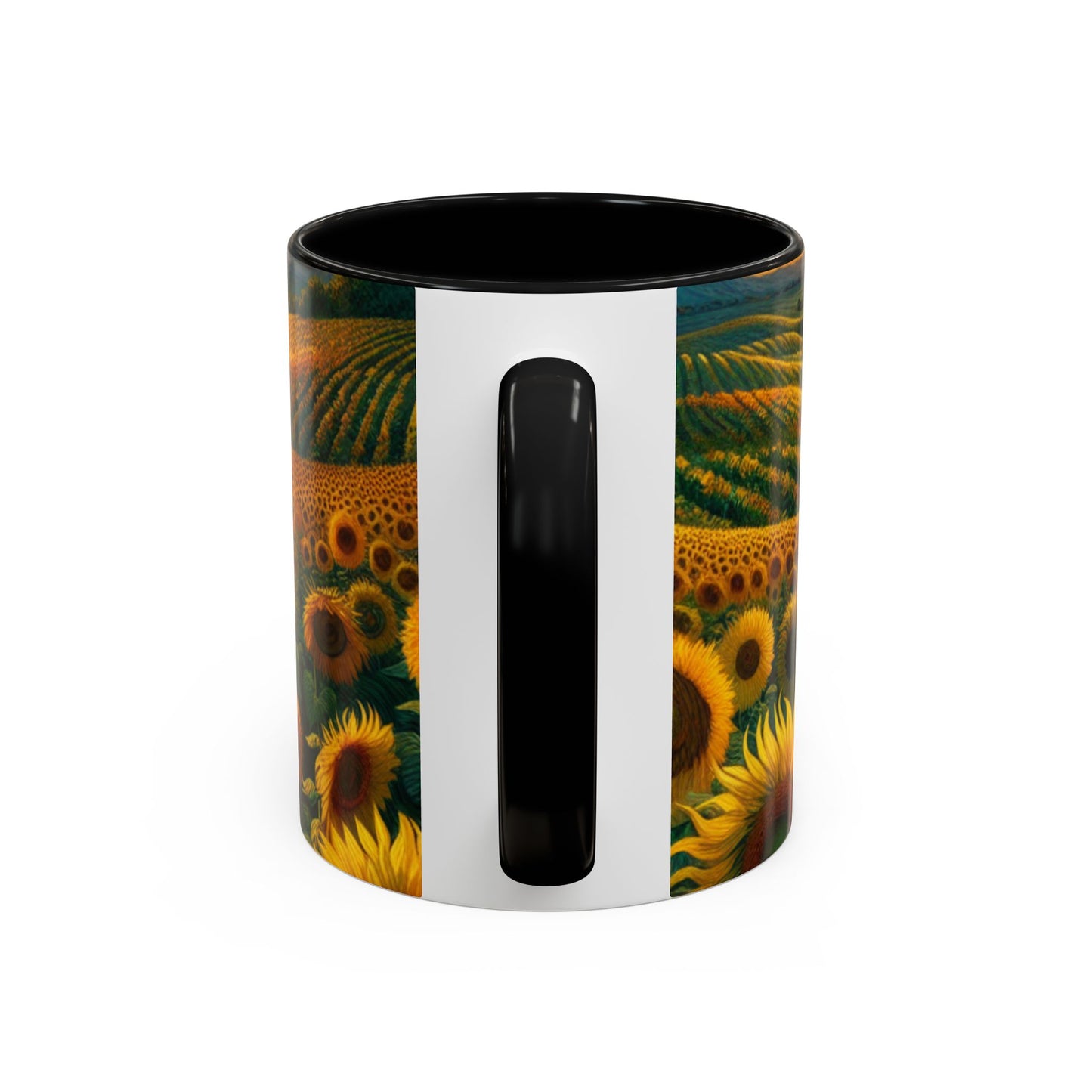 Golden Sunrise Sunflower Fields - Mugs