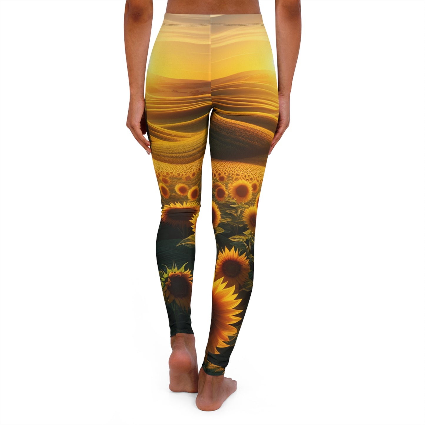 Sunset Serenity in Sunflower Valleys - Leggings