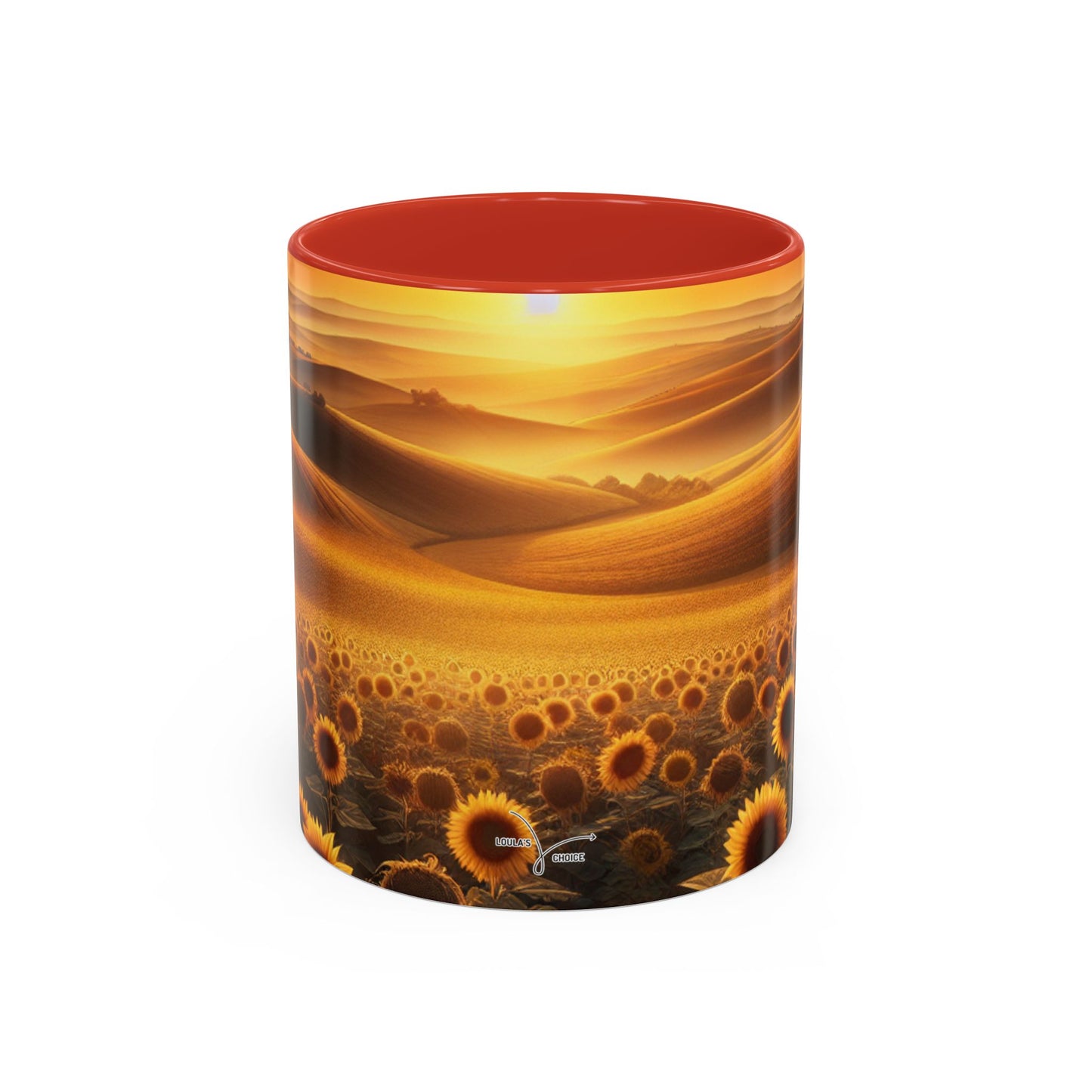 Amber Radiance Sunflower Fields - Mugs
