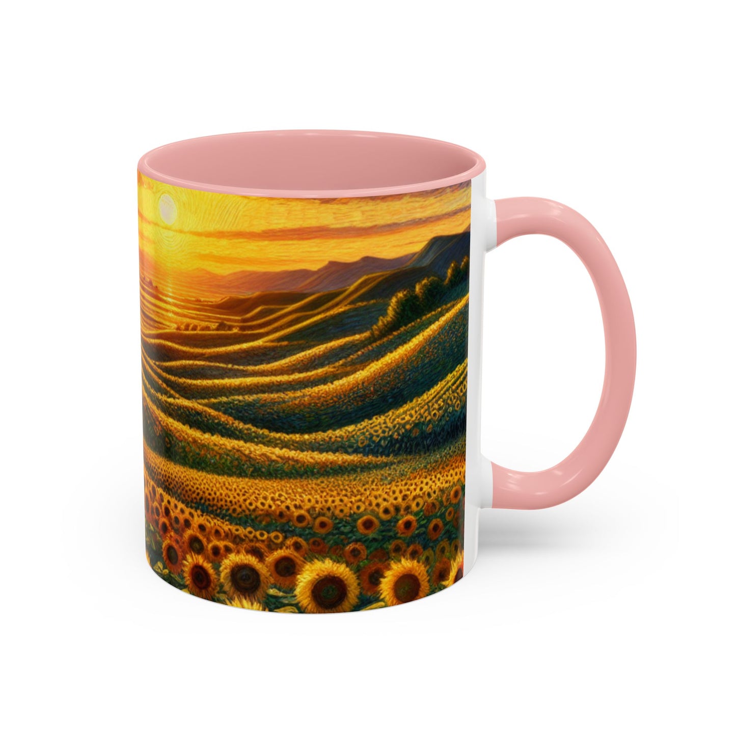 Sunset Serenade in Sunflower Valleys - Mugs