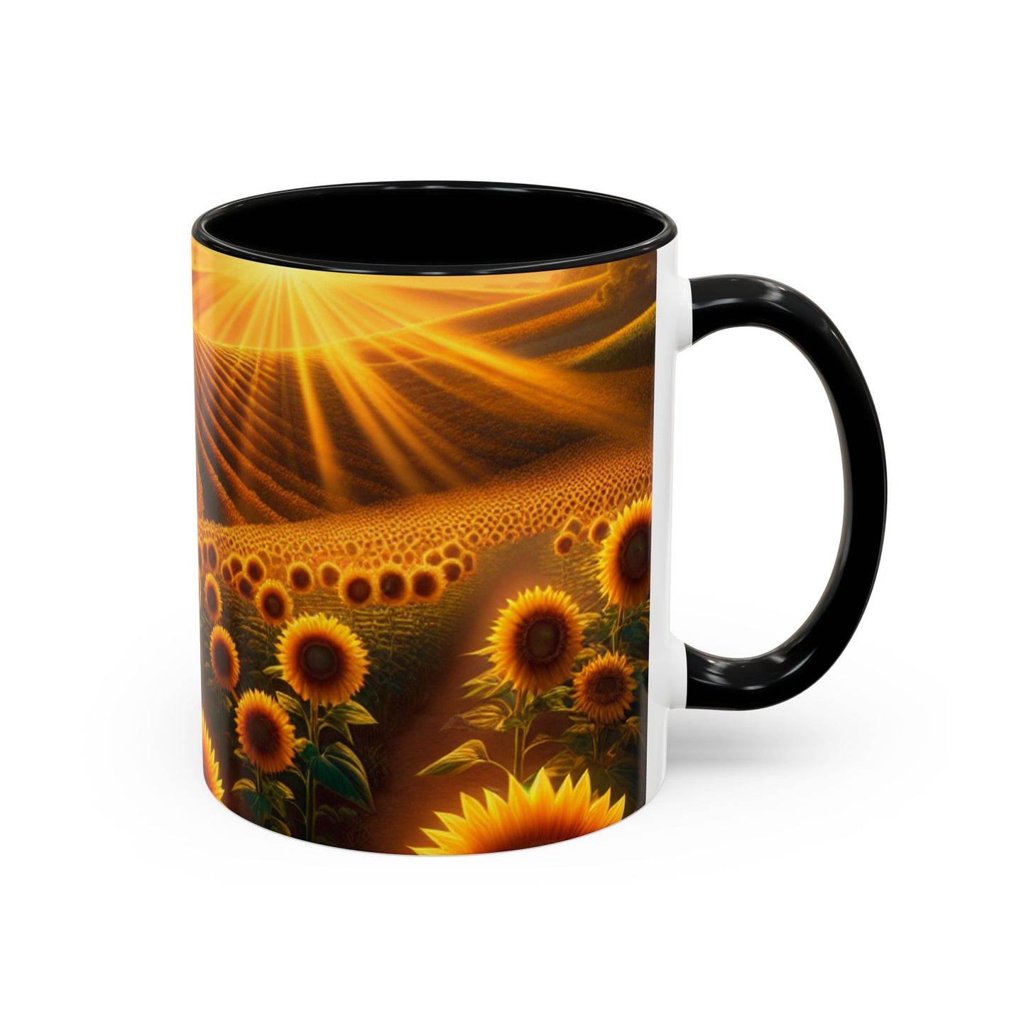 Amber Radiance Sunflower Fields - Mugs