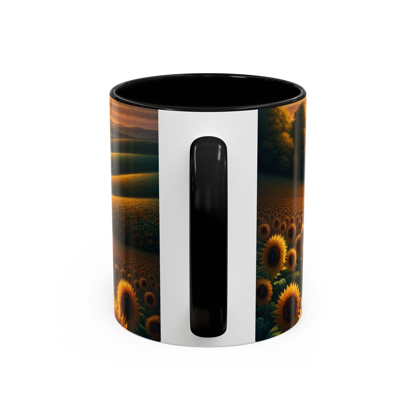 Amber Radiance Sunflower Seascape - Mugs