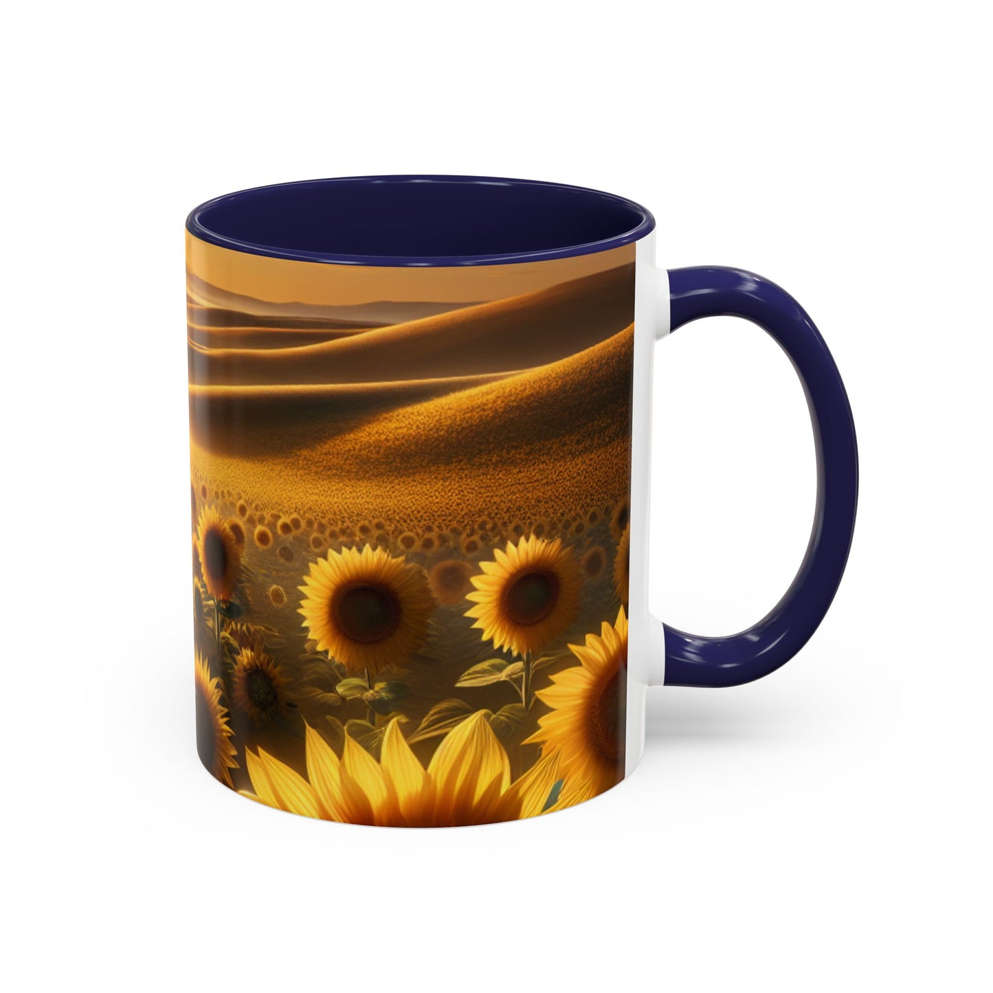 Sunset Serenade in Sunflower Dunes - Mugs
