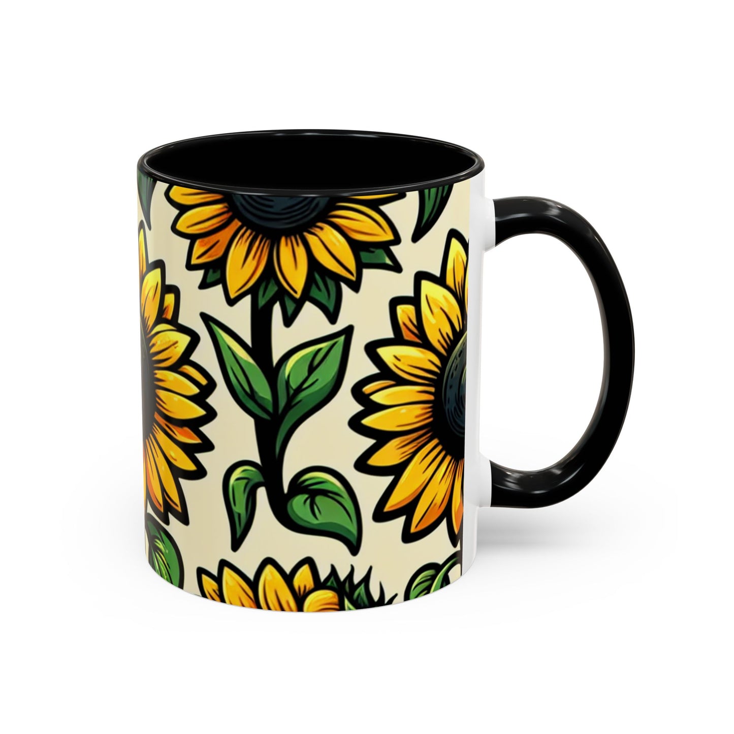 Sunlit Sunflower Delight - Mugs