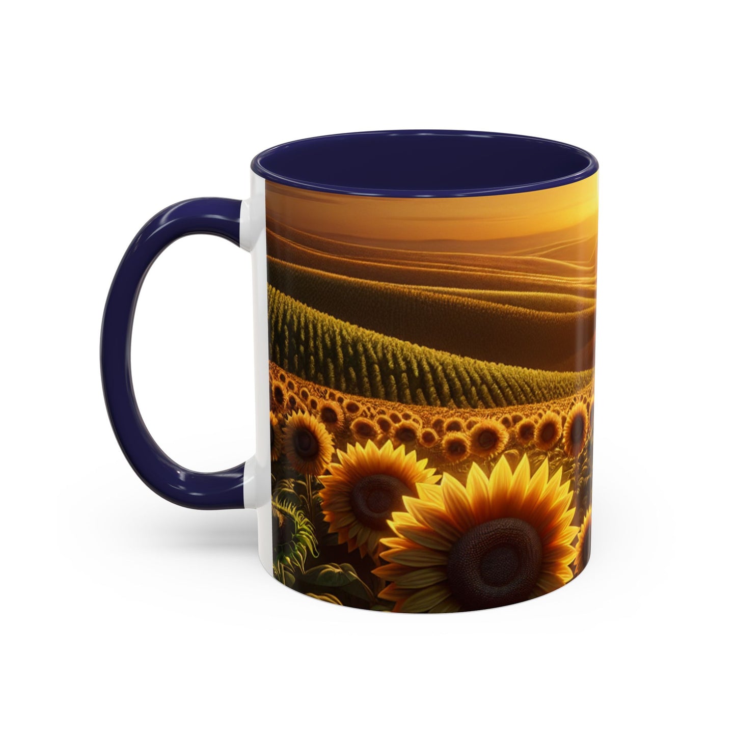 Golden Hour Sunflower Waves - Mugs