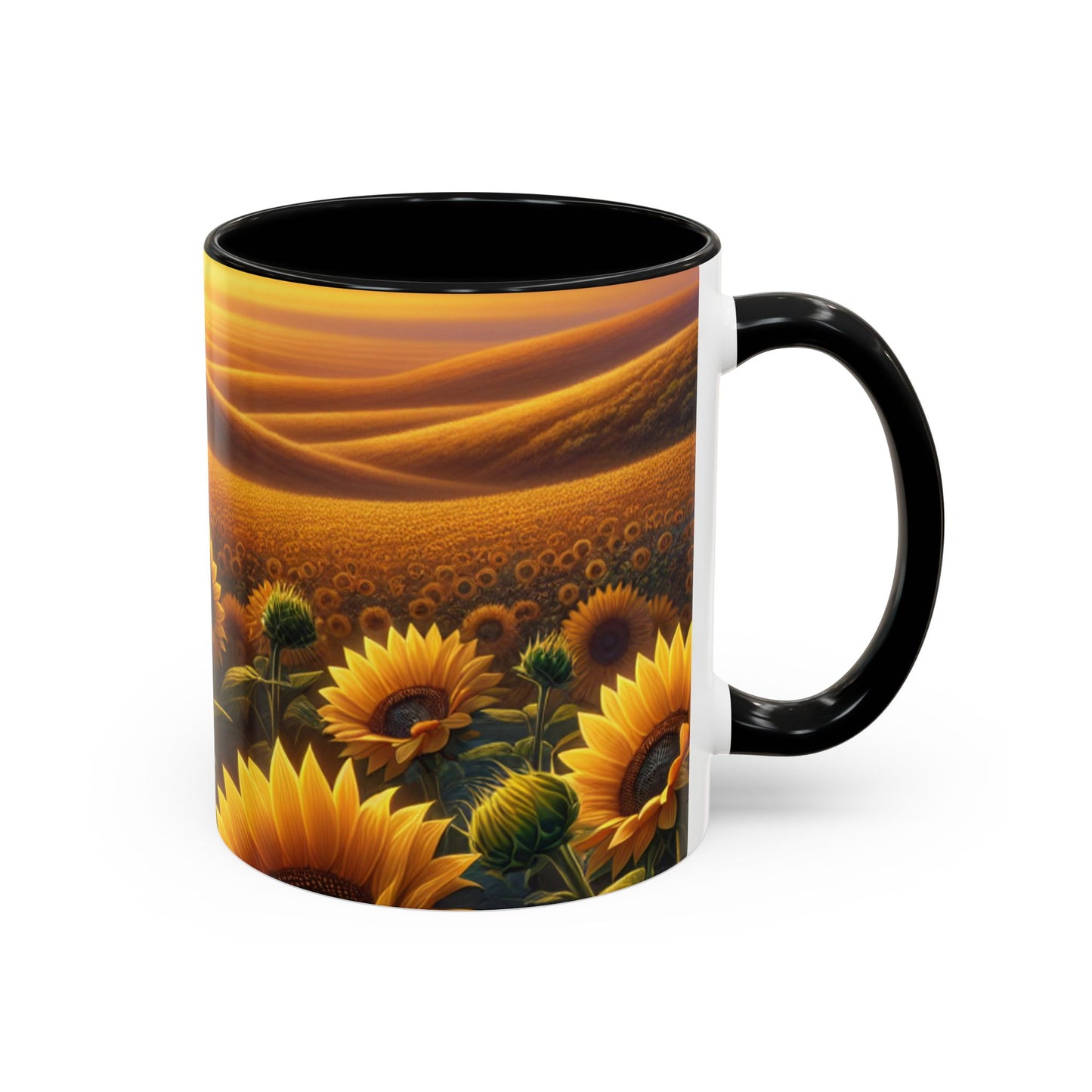 Amber Radiance Sunflower Fields - Mugs