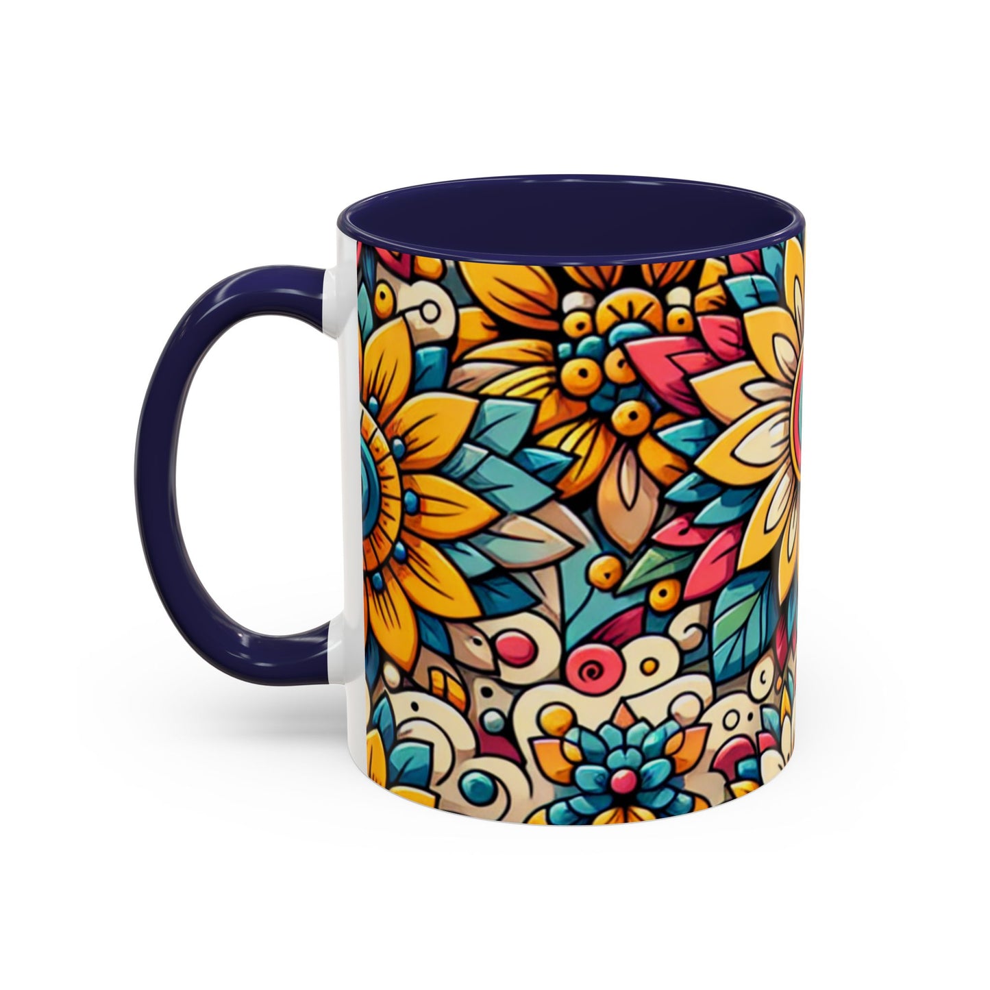Floral Kaleidoscope Burst - Mugs