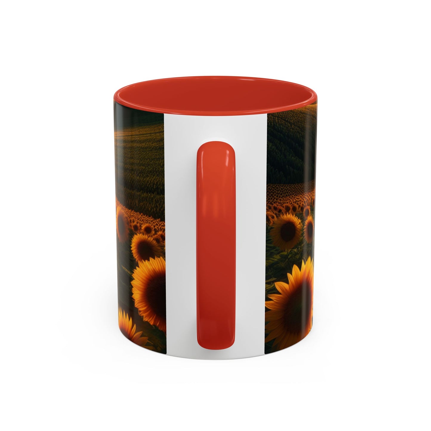 Sunset Serenity in Sunflower Valleys - Mugs