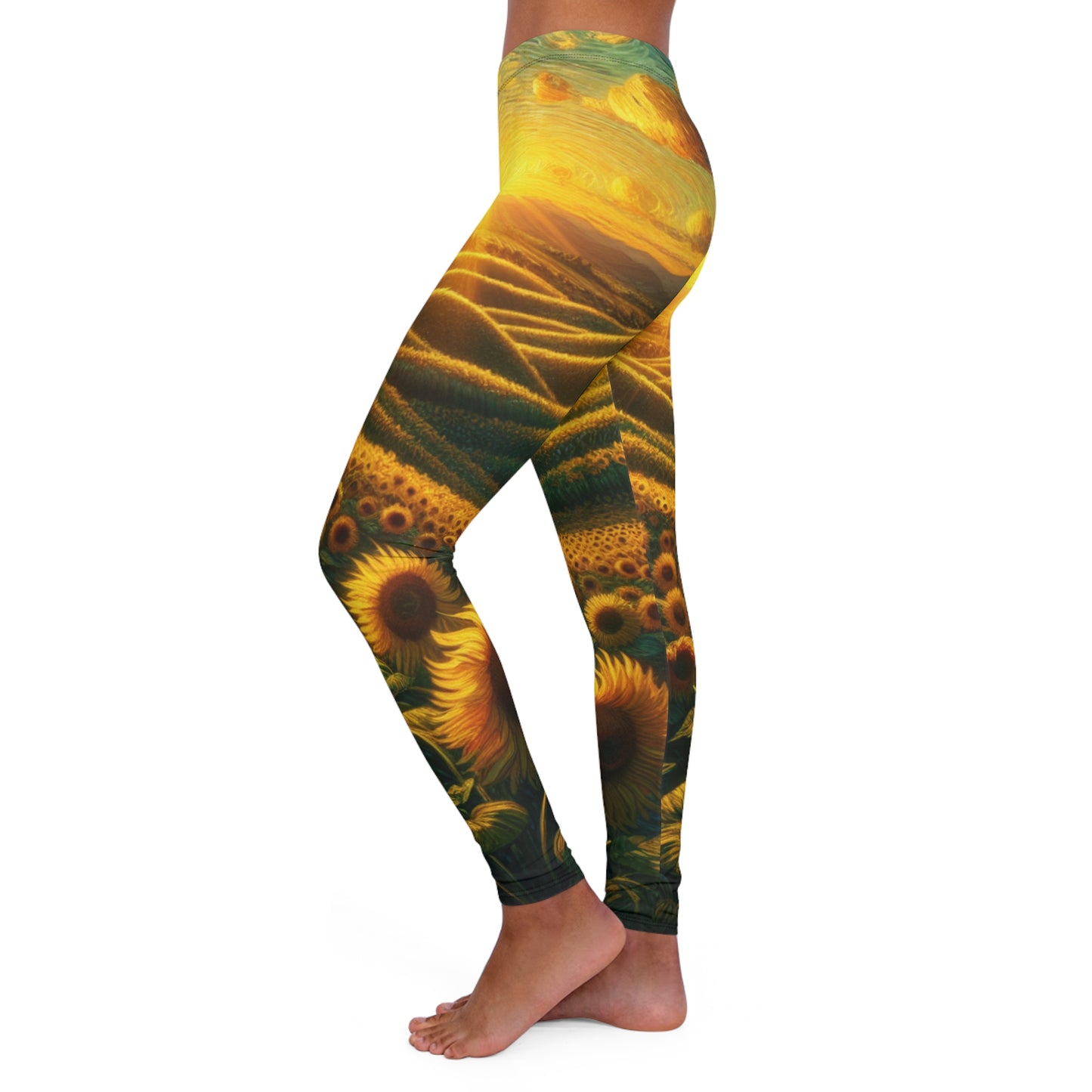 Sunrise Helianthus Waves - Leggings