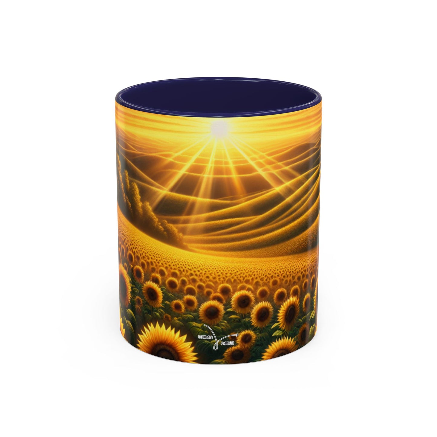 Amber Radiance Sunflower Seascape - Mugs