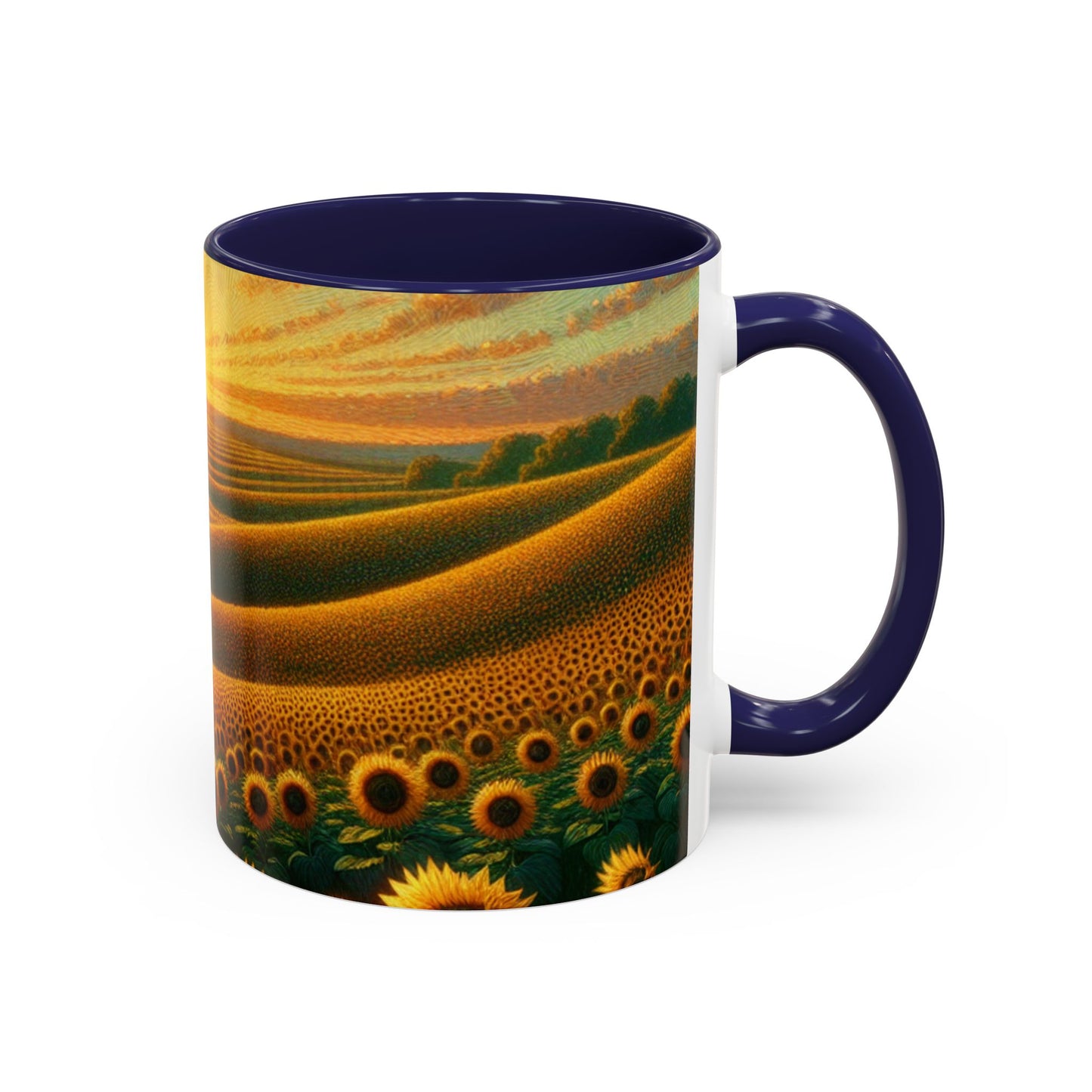 Sunset Harmony Sunflower Fields - Mugs