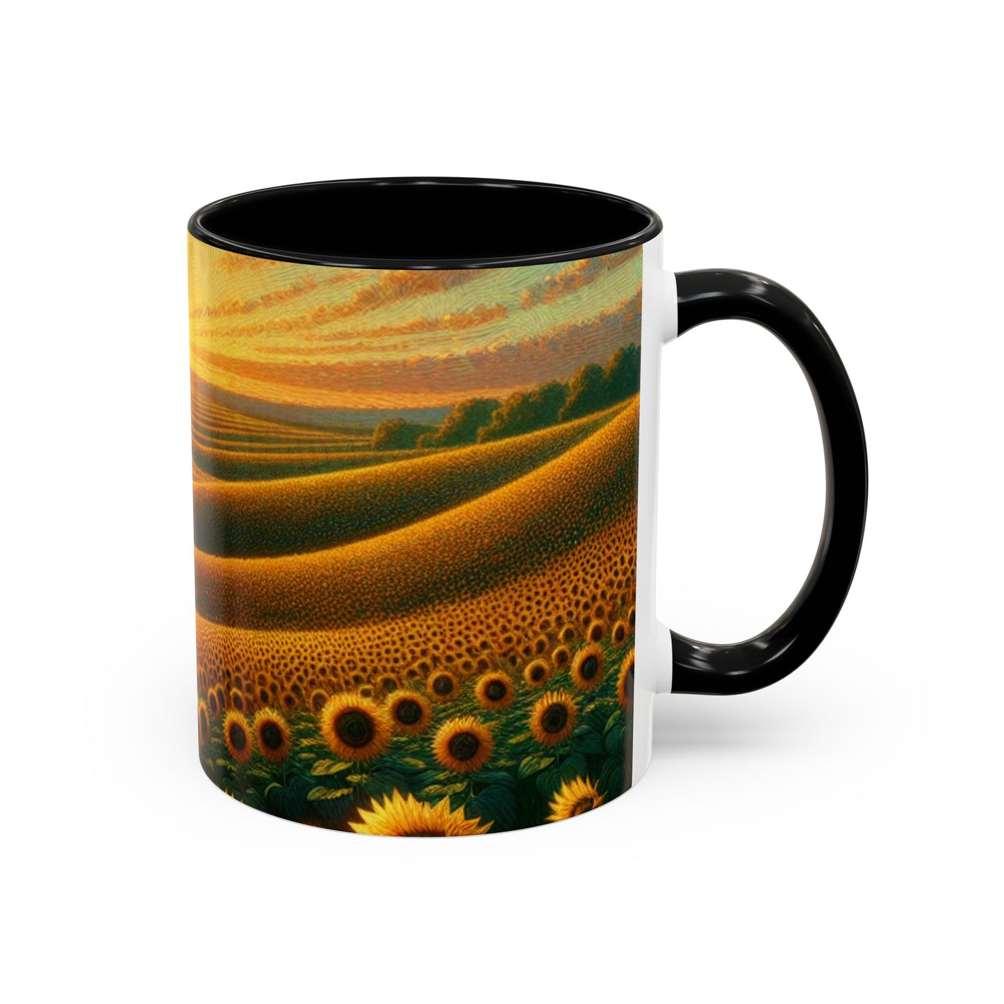 Sunset Harmony Sunflower Fields - Mugs