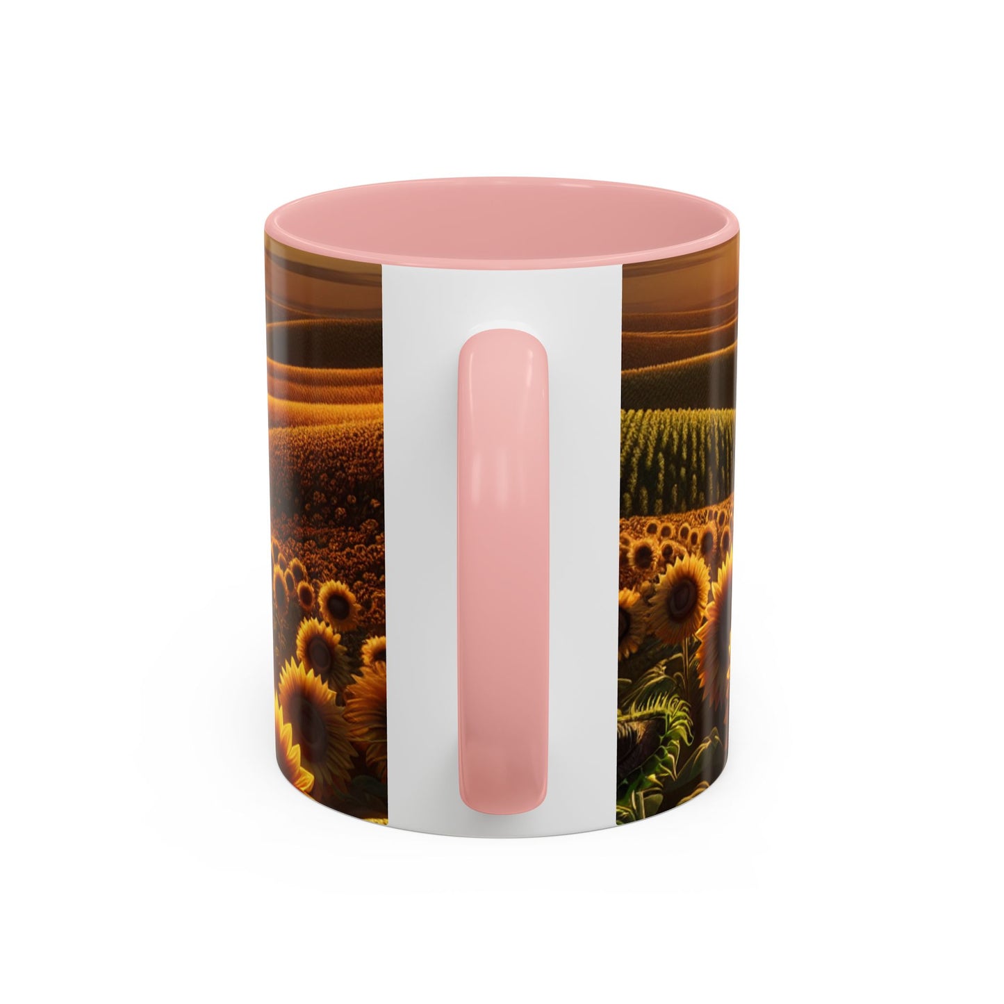 Golden Hour Sunflower Waves - Mugs