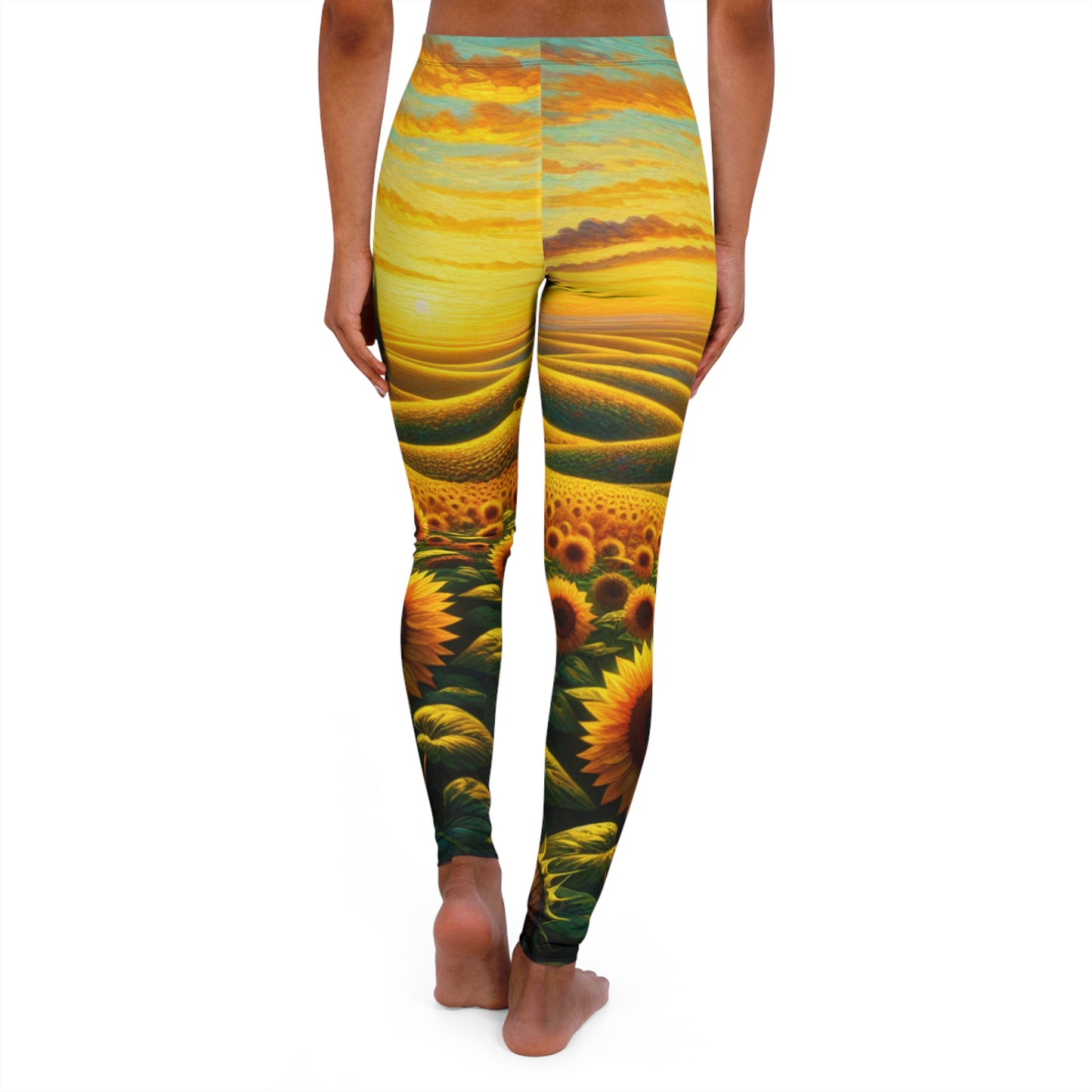 Sunset Serenade in Sunflower Valleys - Leggings