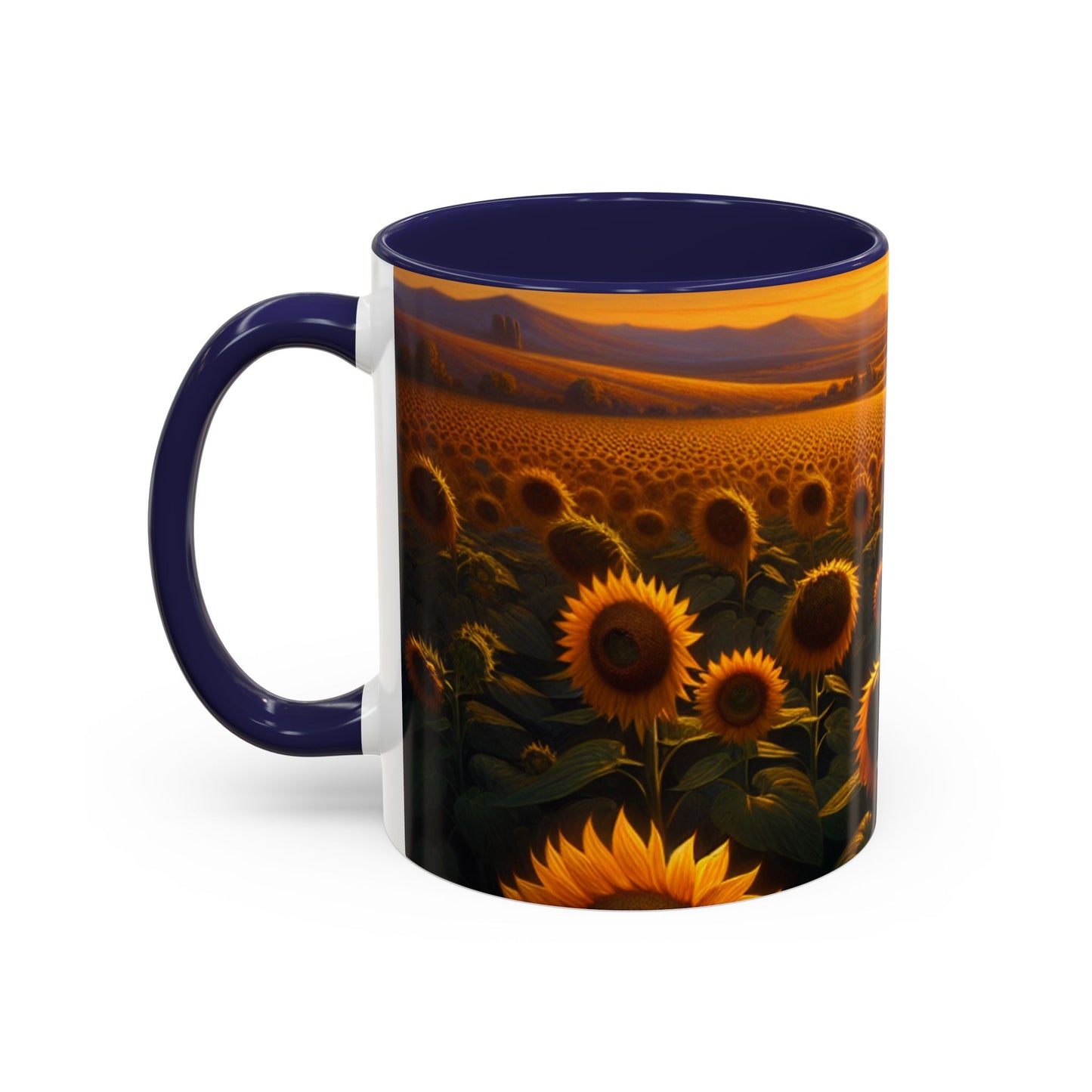 Golden Sunset Sunflower Serenade - Mugs