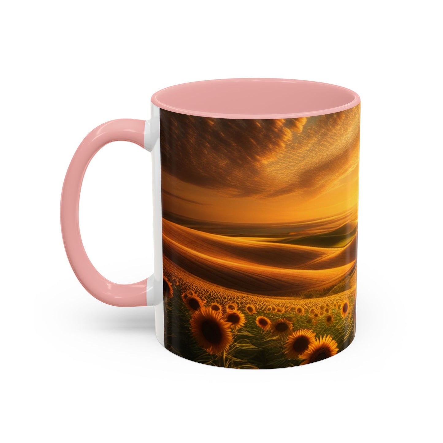 Sunset Amber Waves and Sunflower Bliss - Mugs