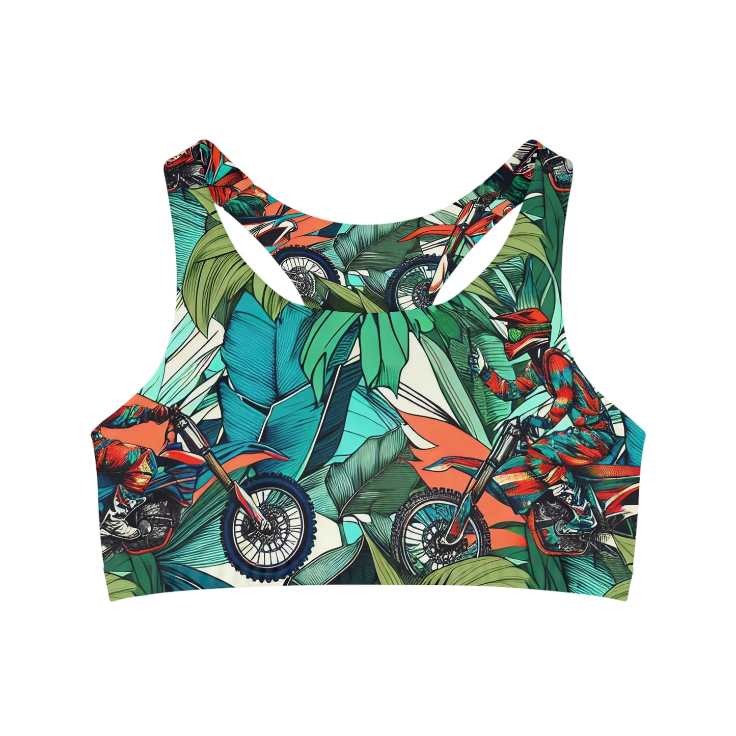 Tropical Moto Surge - Sports Bra