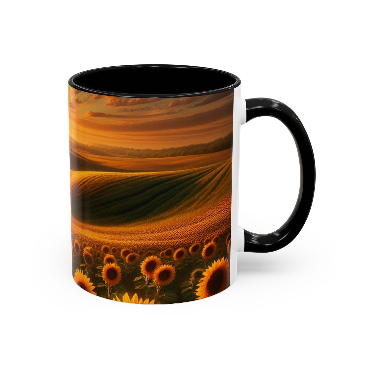 Amber Radiance Sunflower Fields - Mugs