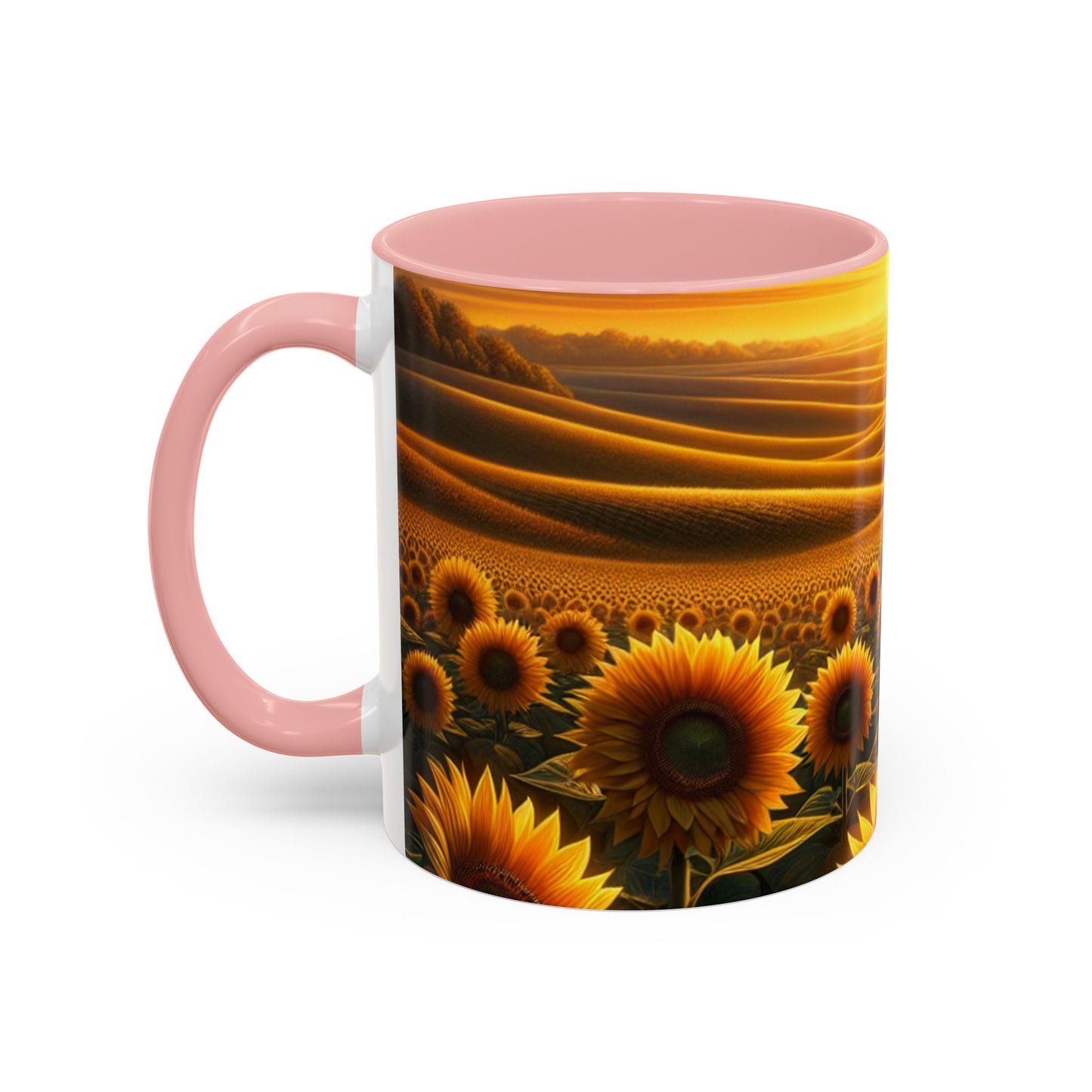 Amber Radiance Sunflower Fields - Mugs