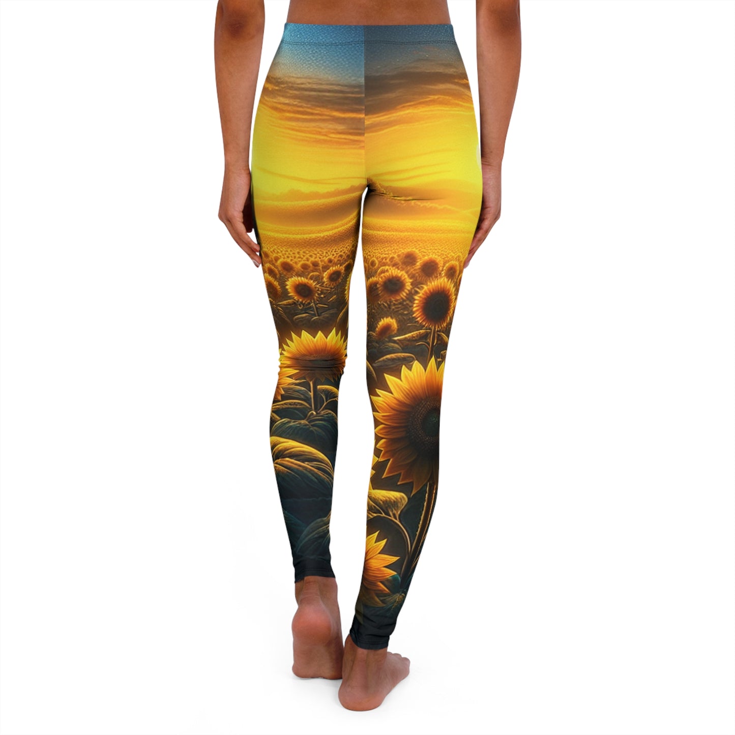 Golden Hour Sunflower Serenade - Leggings