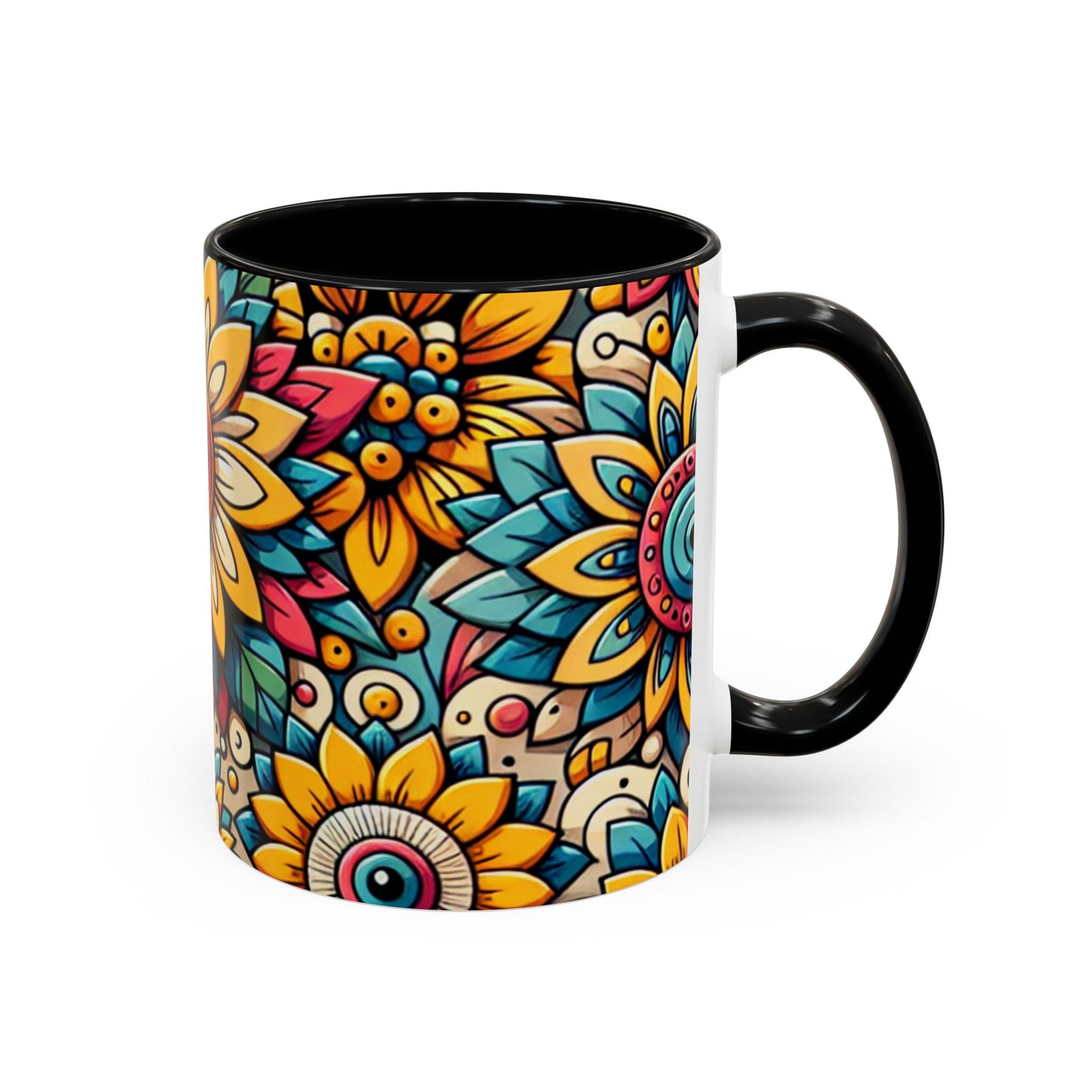 Floral Kaleidoscope Burst - Mugs