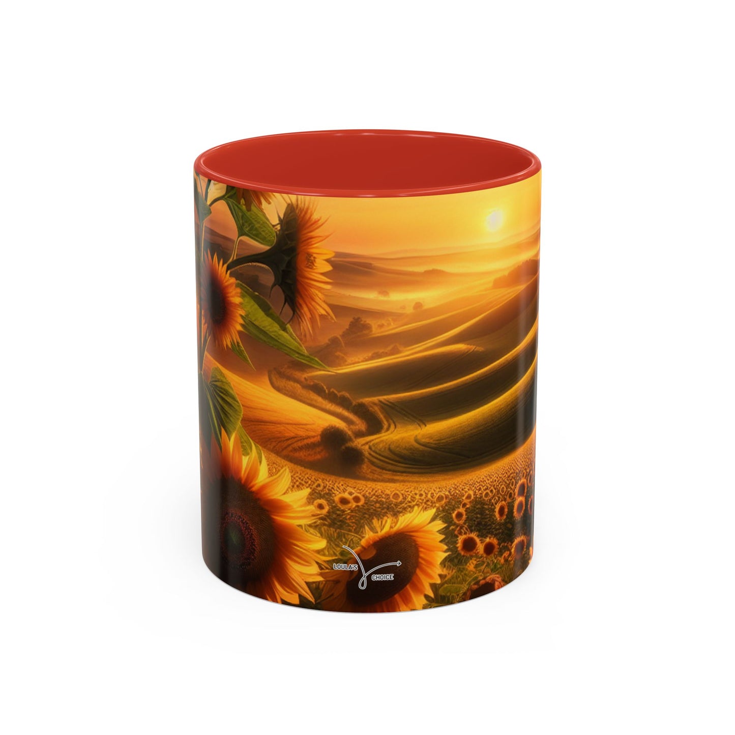Golden Sunrise Sunflower Valleys - Mugs