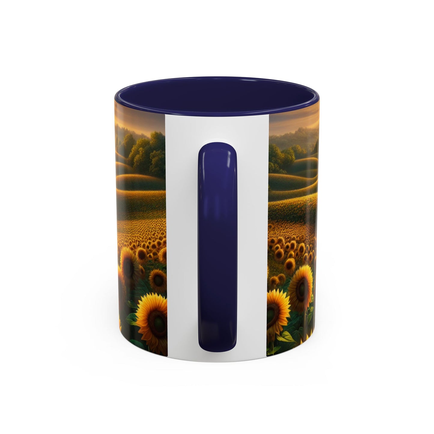 Golden Sunrise in the Sunflower Valleys - Mugs