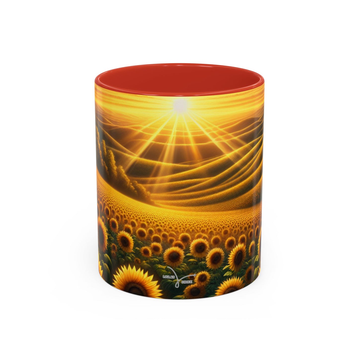 Amber Radiance Sunflower Seascape - Mugs