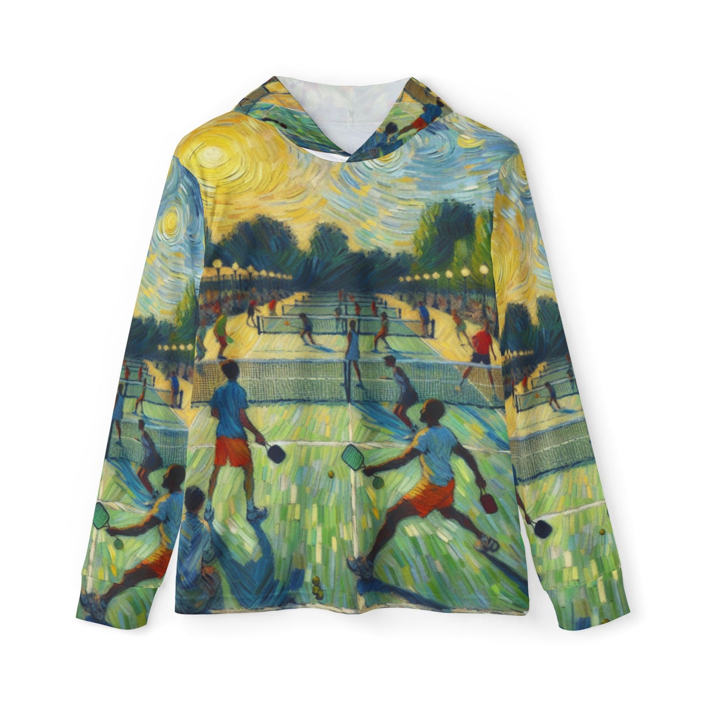 Starry Pickleball Court Whirl - Hoodie