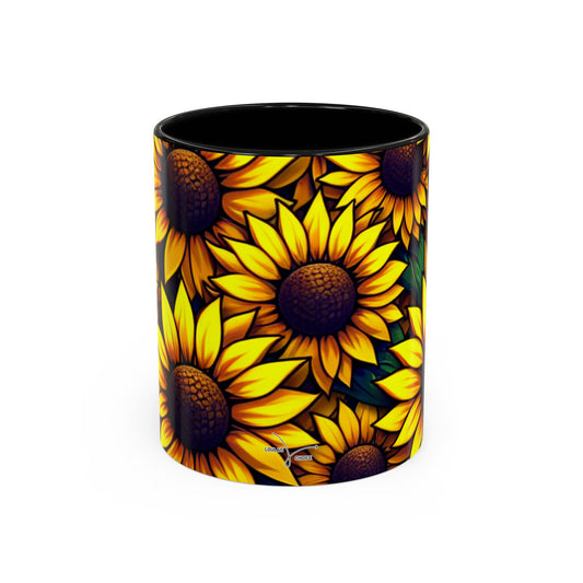 Sunlit Sunflower Fields - Mugs
