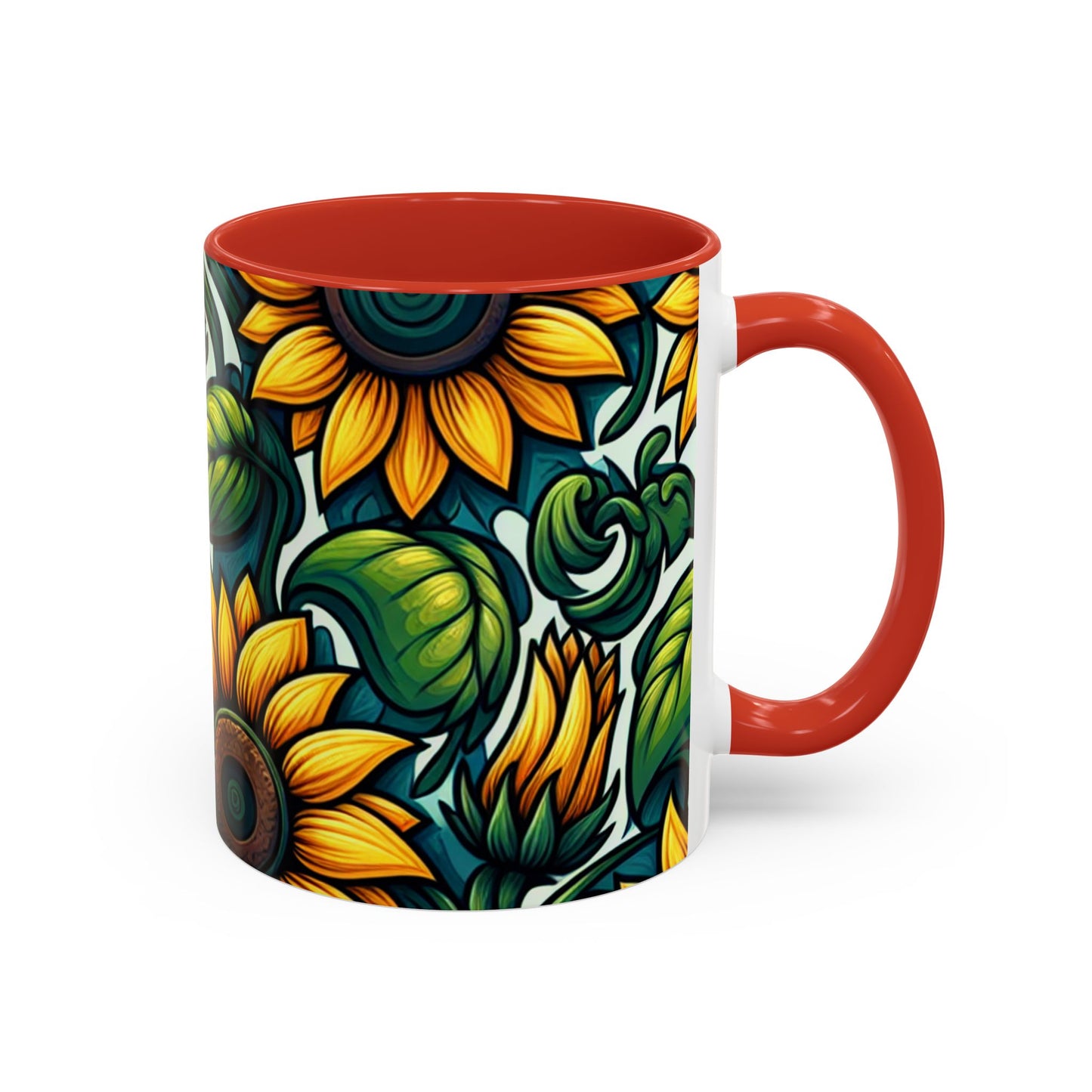 Verdant Blossom Sunflower Harmony - Mugs