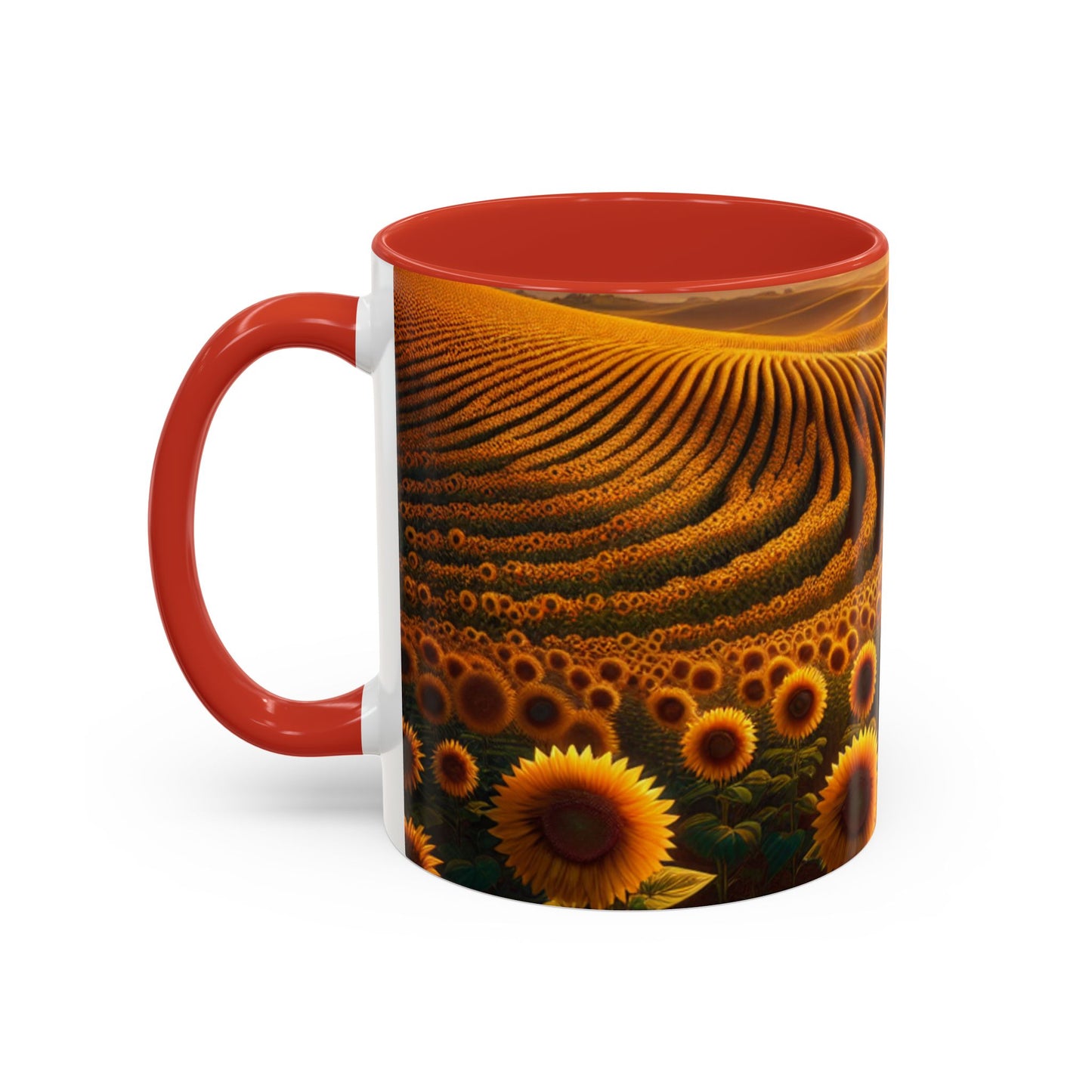 Amber Radiance Sunflower Fields - Mugs