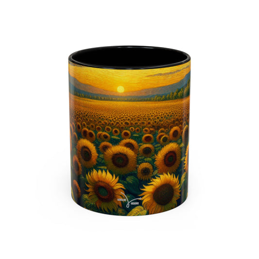Sunset Sonata Sunflower Field - Mugs