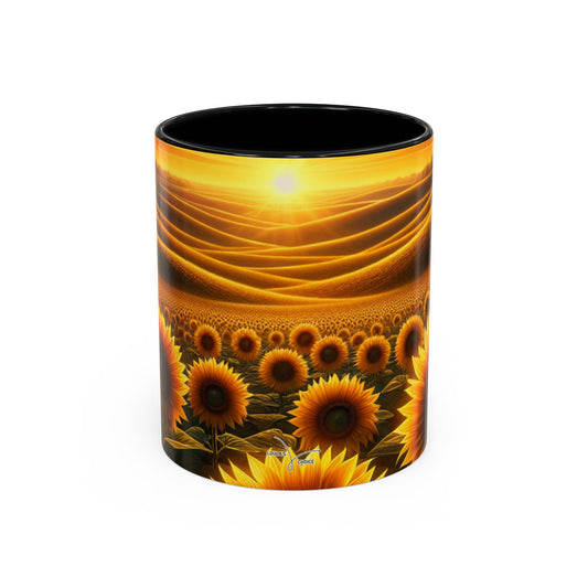 Amber Radiance Sunflower Fields - Mugs
