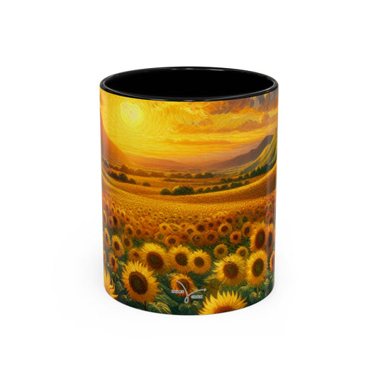 Sunflower Radiance Swirl - Mugs