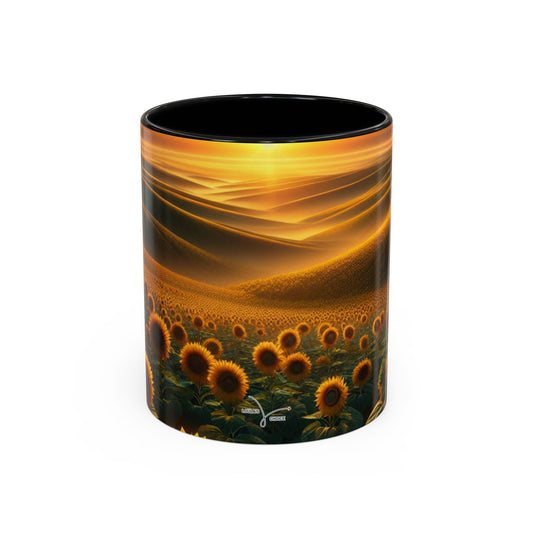 Amber Serenity Sunflower Fields - Mugs