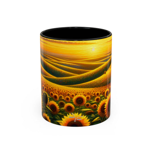 Sunset Serenade in Sunflower Valleys - Mugs