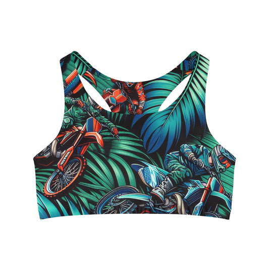 Tropical Moto Mayhem - Sports Bra