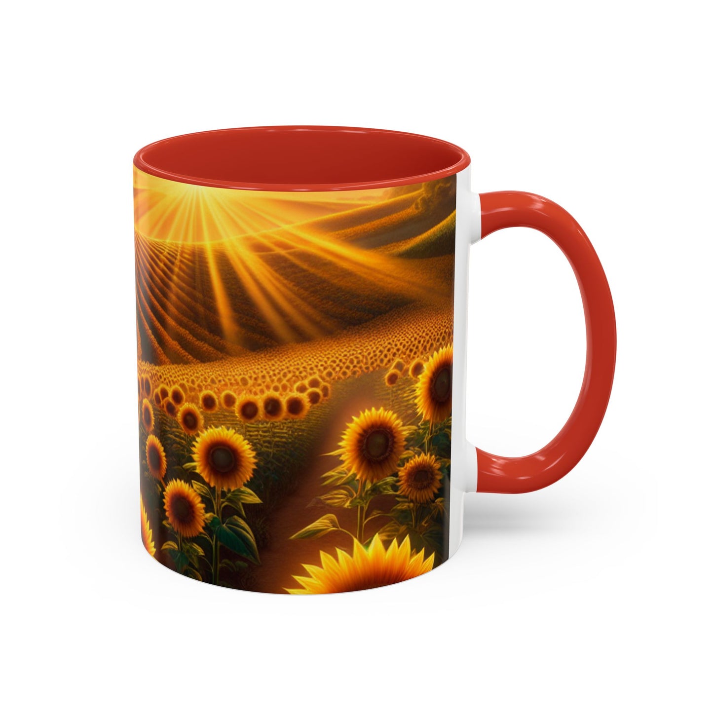Amber Radiance Sunflower Fields - Mugs