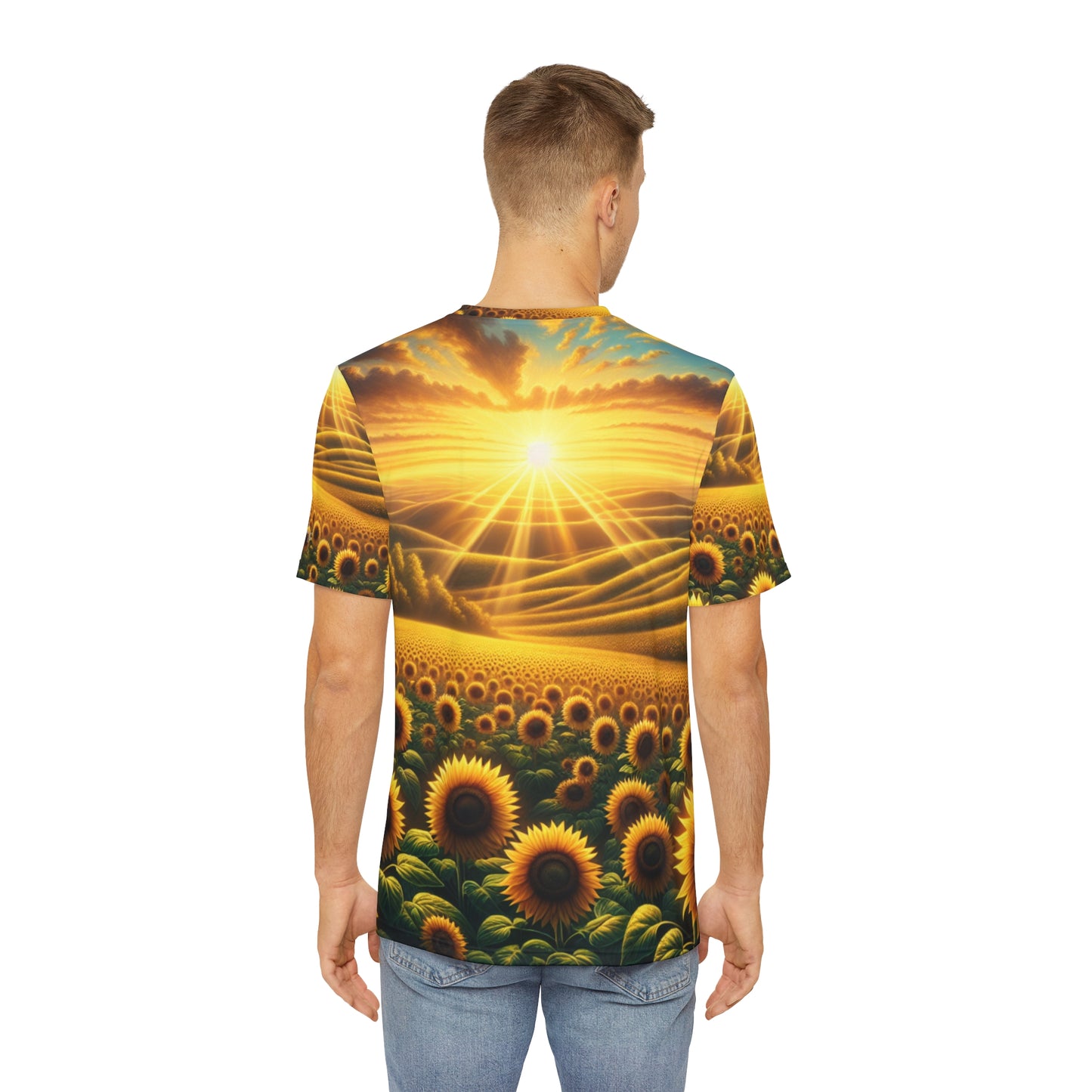 Amber Radiance Sunflower Seascape - Tee