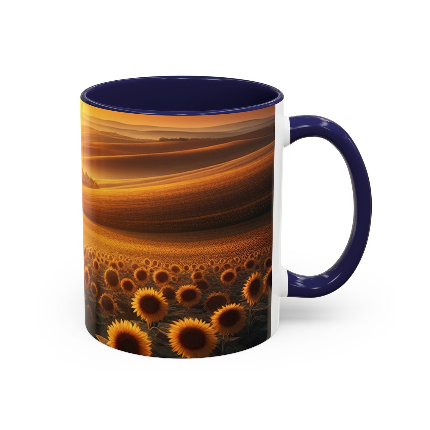 Amber Radiance Sunflower Fields - Mugs