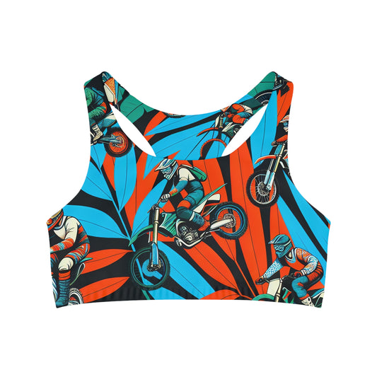 Tropical Moto Mayhem - Sports Bra