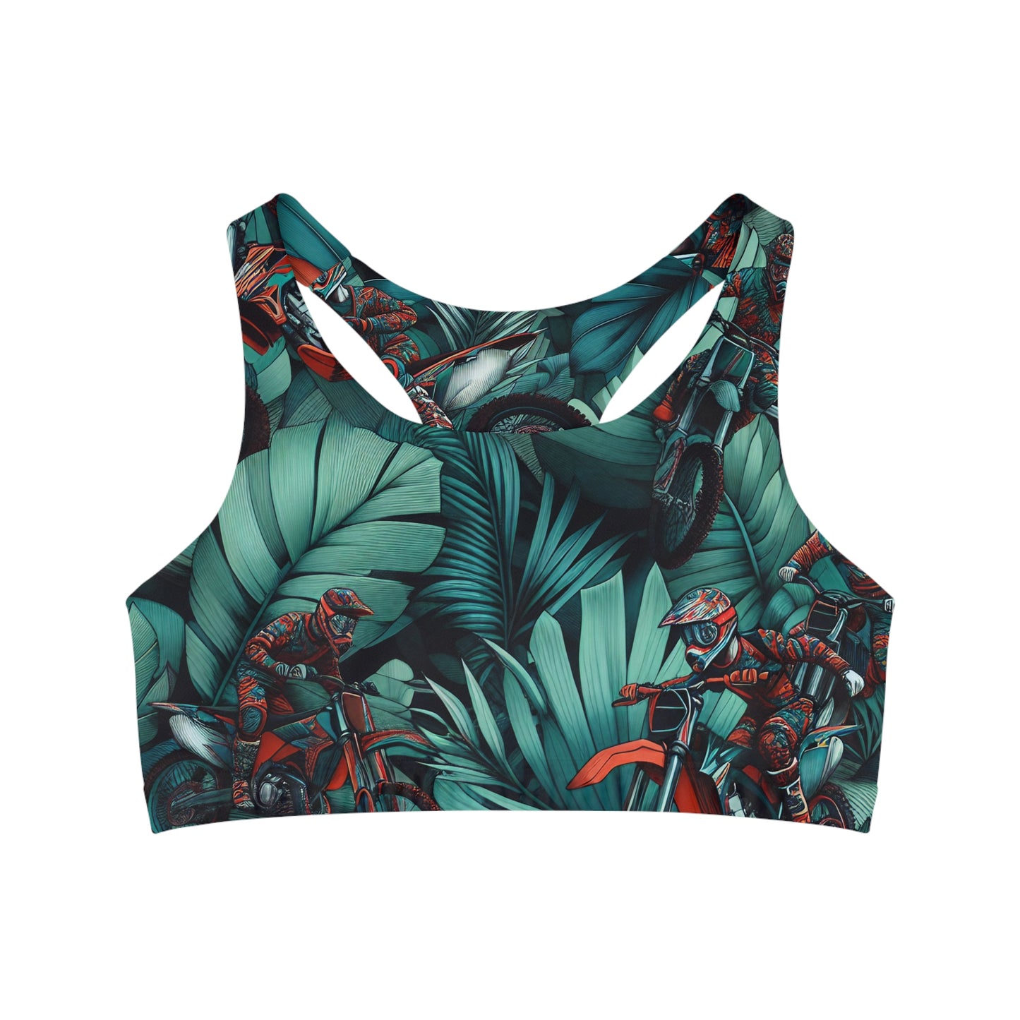 Tropical Moto Thrill Camouflage - Sports Bra