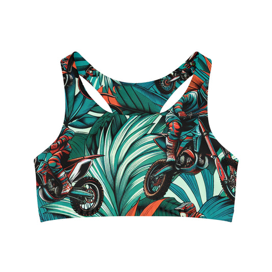 Tropical Moto Mayhem - Sports Bra