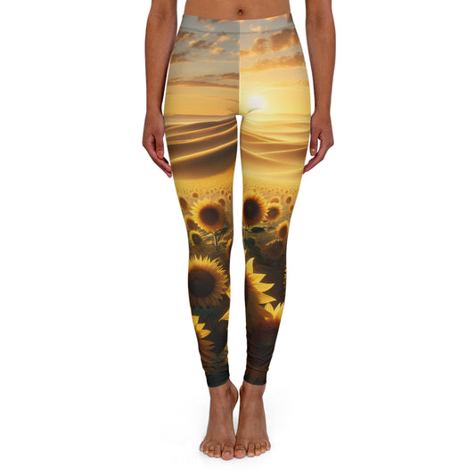 Sunset Serenade in Sunflower Dunes - Leggings