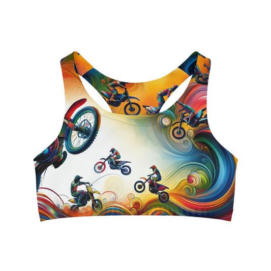 Surreal Moto Swirl - Sports Bra