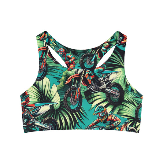 Tropical Moto Mayhem - Sports Bra