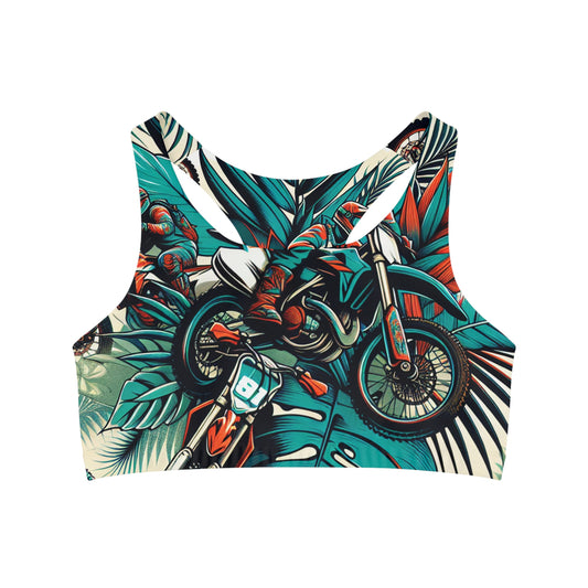Jungle Racer Tropical Motocross Escape - Sports Bra