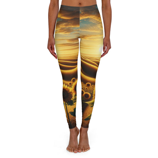 Golden Sunrise Meadow - Leggings