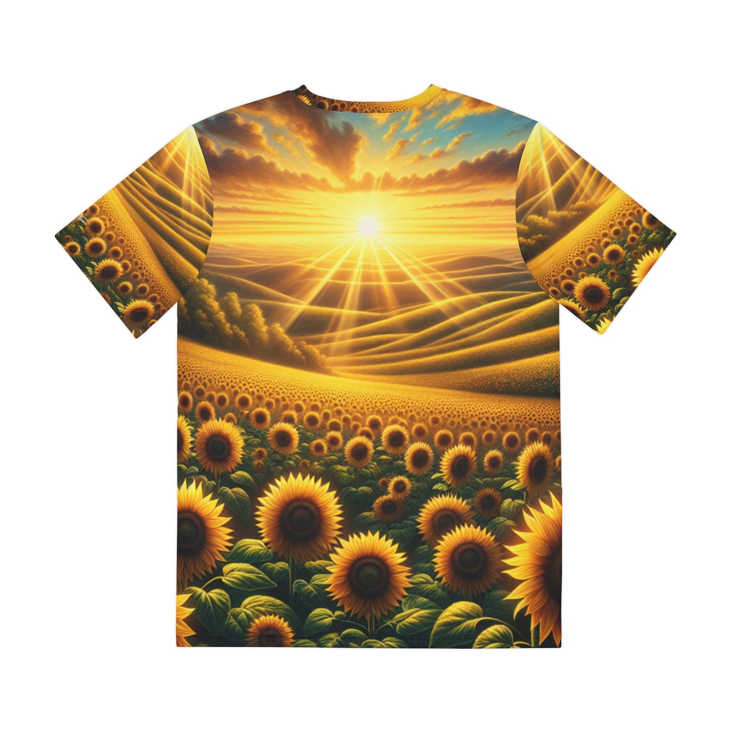Amber Radiance Sunflower Seascape - Tee